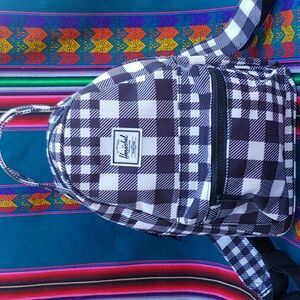 Herschel Supply Company Mini Nova Black and White Ghinham Backpack